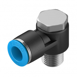 QSLV-G1/8-4 Угловой штуцер с цанговым зажимом и резьбой